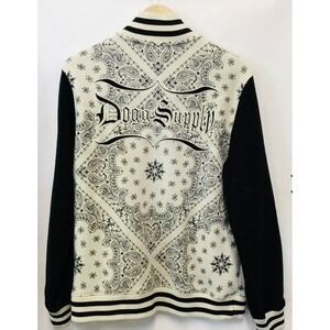 Dogg supply‎ by snoop dogg Bandanna Sweater Size Medium Button Up Rare!